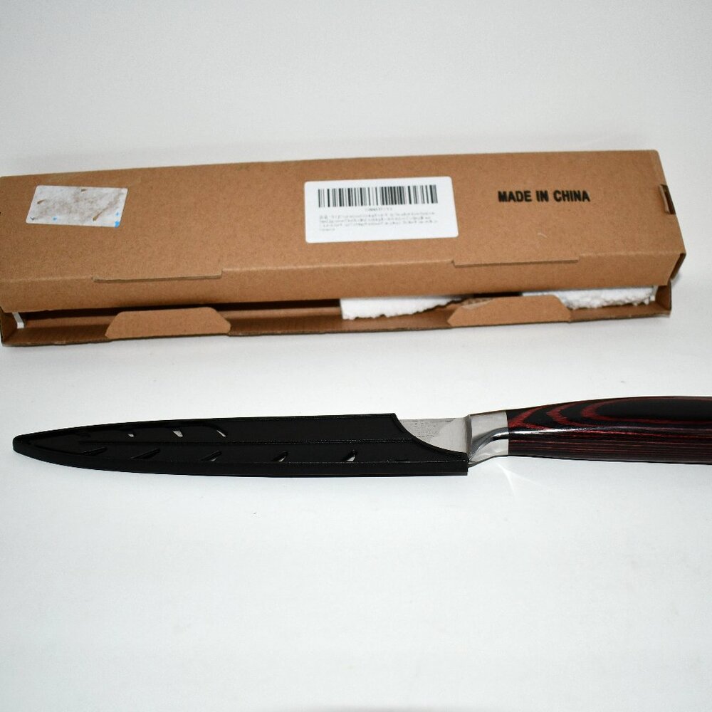 XYJ 8” Japanese Chef Knife Stainless Steel Laser Damascus Wood Handle Kitchen Cl